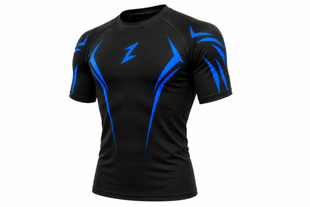 Zarkash Blue Venom Compression Shirt Half Sleeves