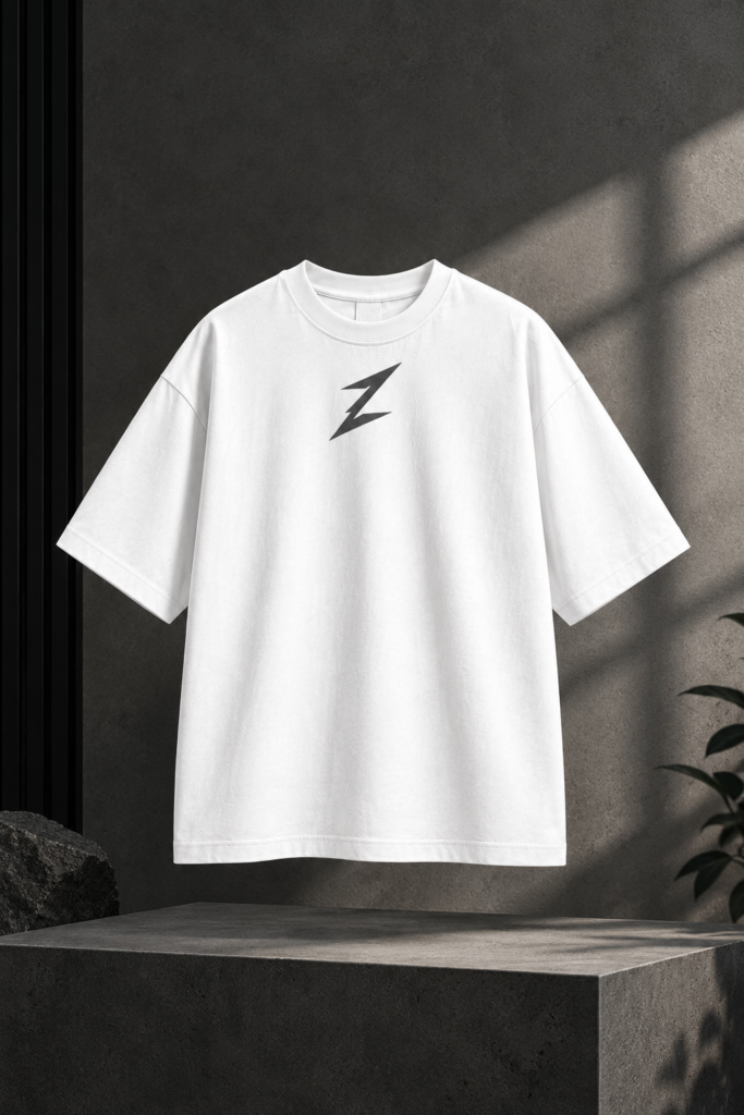 Home minimalist white t shirt display