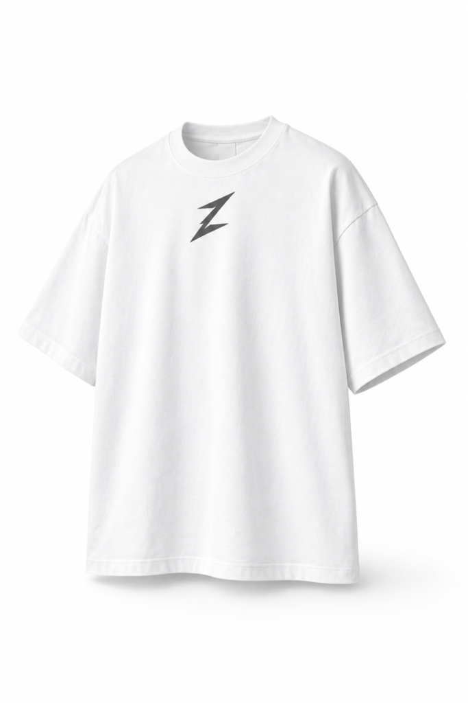 ZARKASH Essential Oversized Tee – White